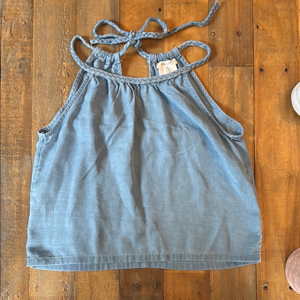 Joie Blue Halter Top. 100% Lovell. EUC